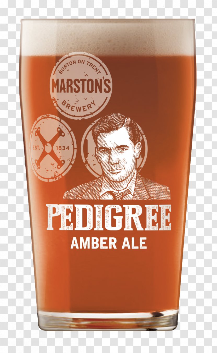 Ale Marston's Brewery Pint Glass Beer Pedigree Transparent PNG