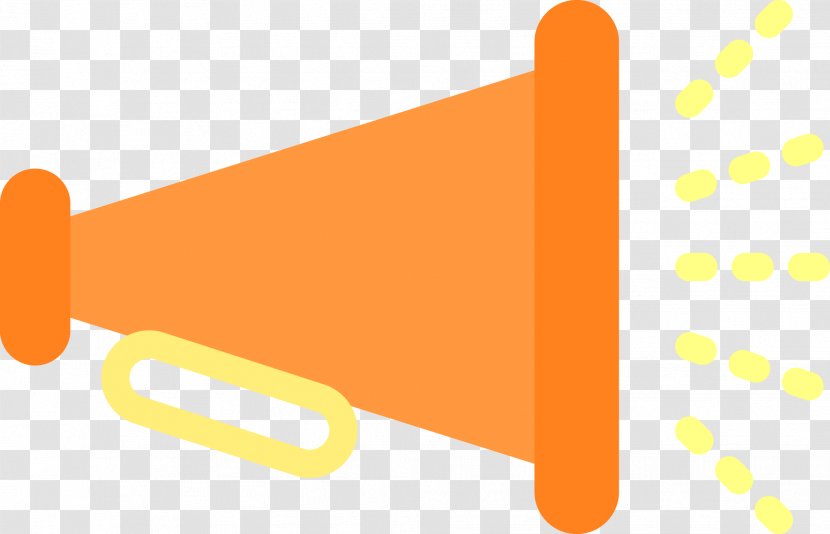 Megaphone Yellow Material Font - Orange Speaker Transparent PNG