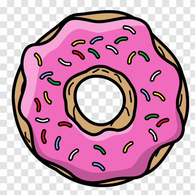 Doughnut Cartoon Icing Sprinkles - Magenta - Donut Transparent PNG
