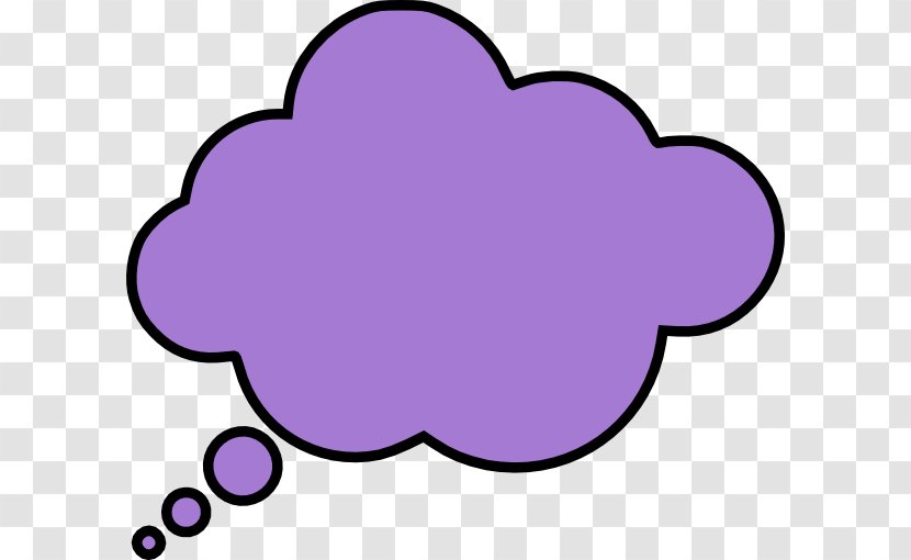 Thought Speech Balloon Free Content Clip Art - Heart - Purple Cloud Cliparts Transparent PNG