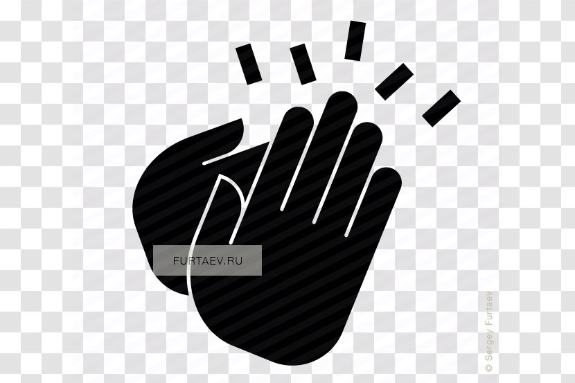 Applause Clapping Pictogram Illustration - Black And White - Photos Transparent PNG