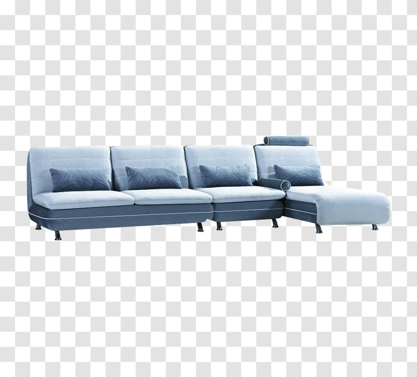 Sofa Bed Couch Grey Chaise Longue - Coffee Table - Gray Transparent PNG