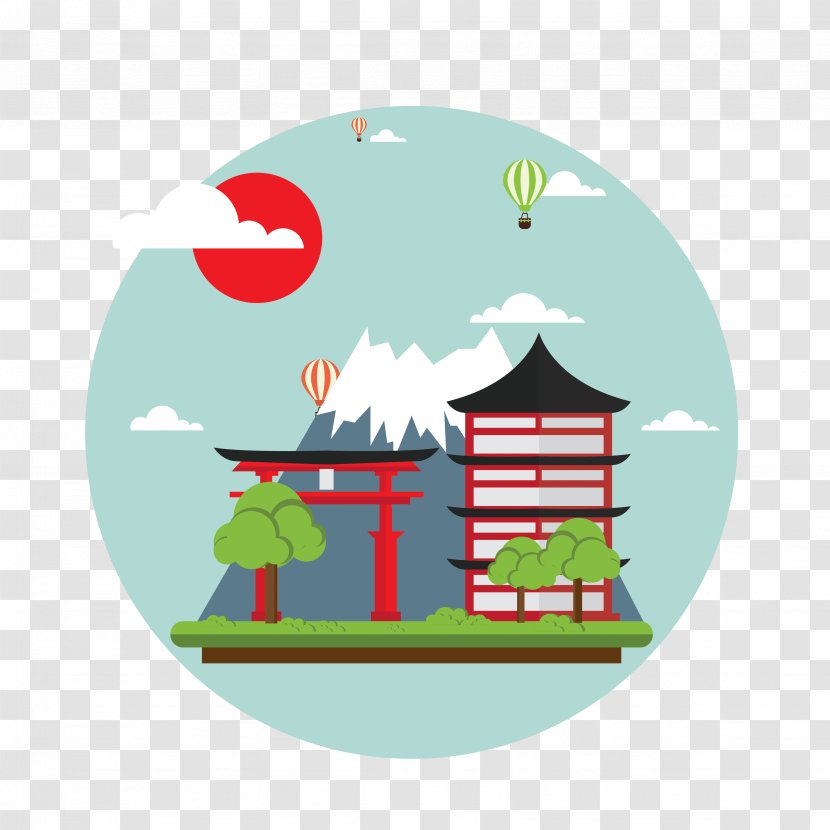 Mount Fuji Clip Art - Japanese - Japan Map Vector Scenery Transparent PNG