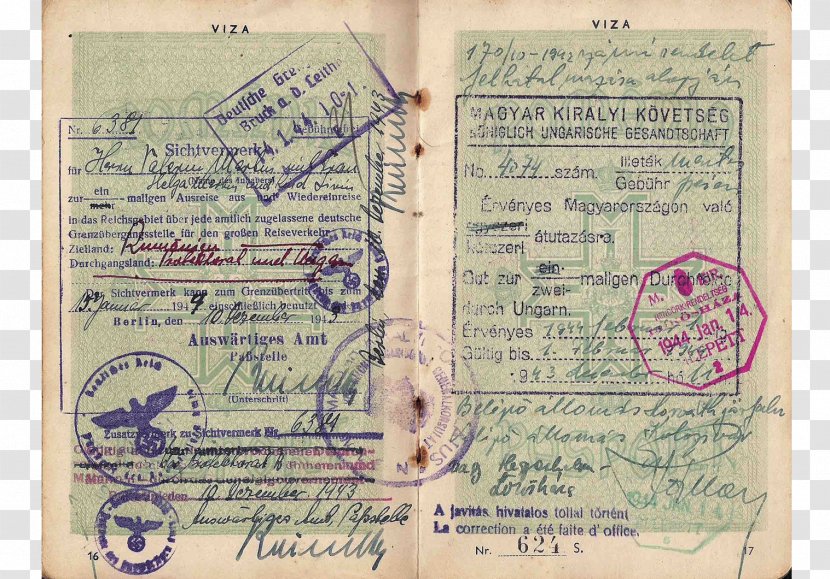 Identity Document Romania Second World War Passport Travel Transparent PNG