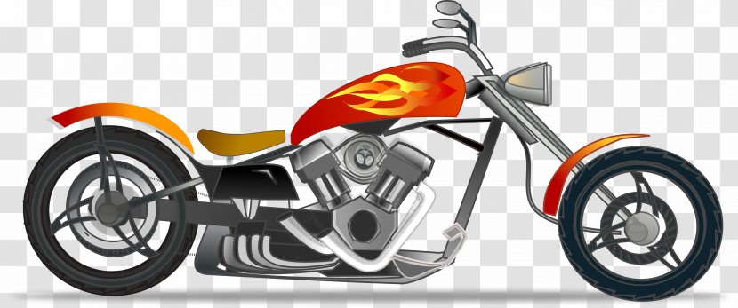 Helicopter Chopper Motorcycle Clip Art - Custom - Moto Vector Transparent PNG