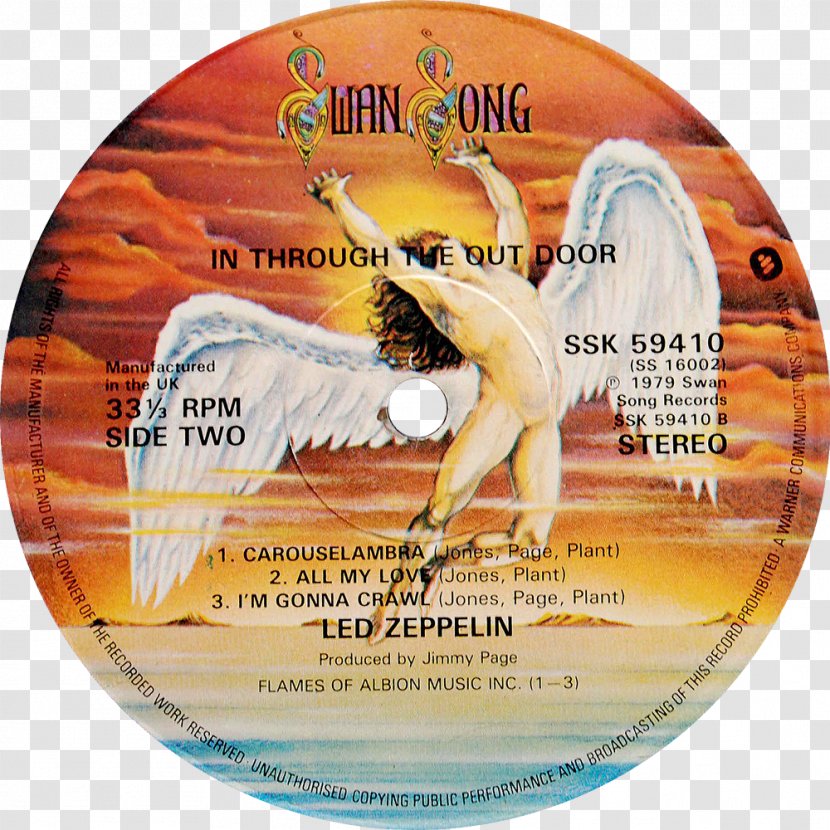 Led Zeppelin Physical Graffiti Swan Song Records In Through The Out Door Presence - Heart Transparent PNG