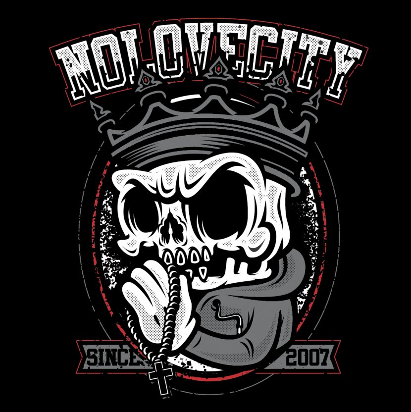 T-shirt Logo Graphic Design Clip Art - No Love - Skull Transparent PNG