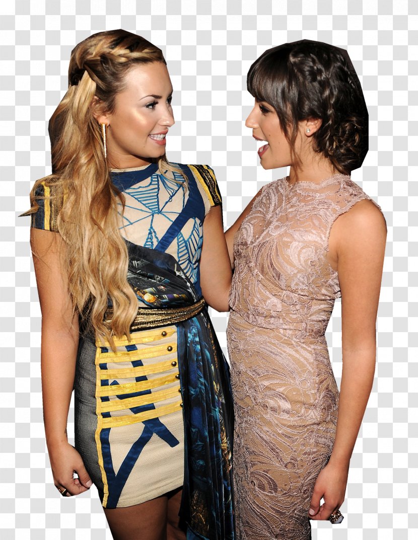 Lea Michele Long Hair Cocktail Dress Email Socialité - Silhouette - Michelle Transparent PNG