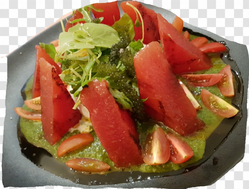 Spinach Salad Fattoush Vegetarian Cuisine Hors D'oeuvre Greens - Watermelon - Fried Carp Roe Transparent PNG