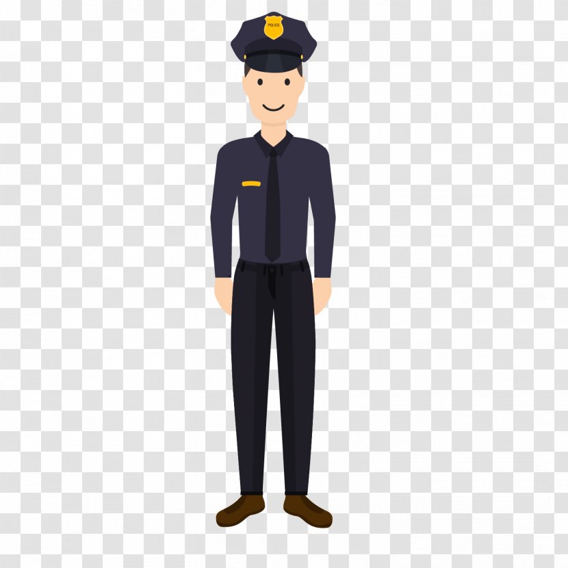 Police Officer Flat Design - Male - Career Planning Transparent PNG
