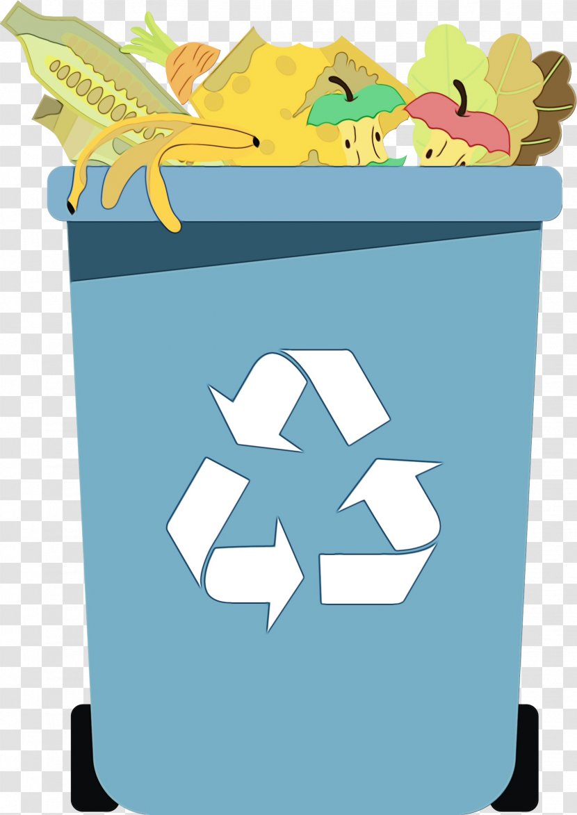 Waste Container Containment Recycling Bin Clip Art - Watercolor Transparent PNG