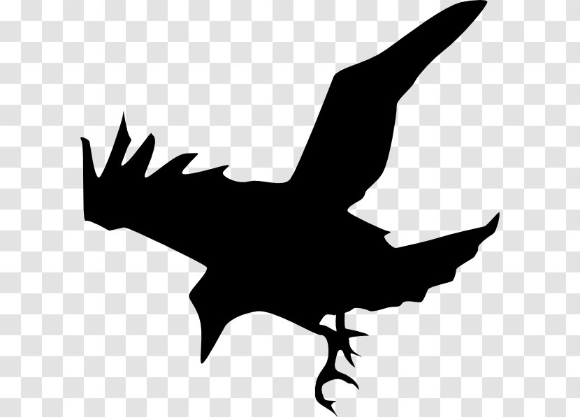 Common Raven Silhouette Clip Art - Crow Family Transparent PNG