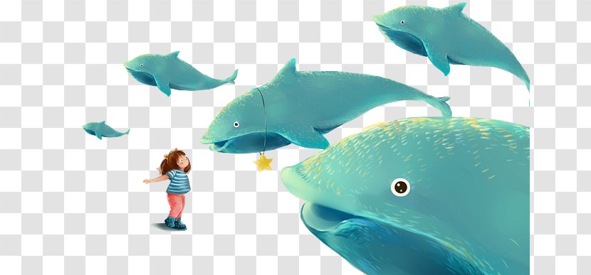 Cartoon Download Illustration - Fauna - Cute Whale Transparent PNG