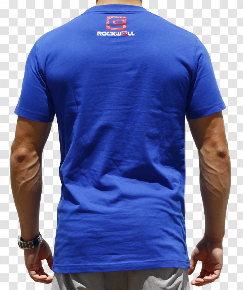 T-shirt Tennis Polo Neck Shirt - Cobalt Blue - Man Watching Transparent PNG