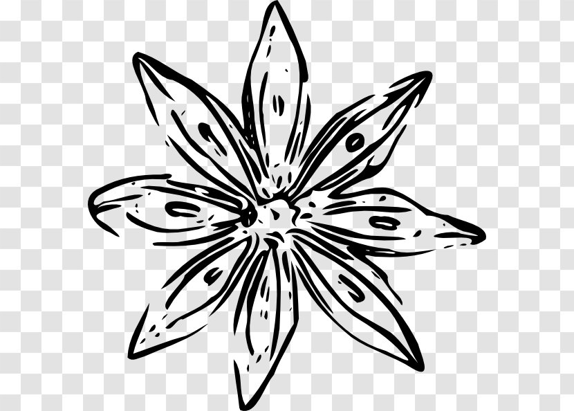 Flower Free Content Clip Art - Monochrome Photography - Black And White Outline Transparent PNG