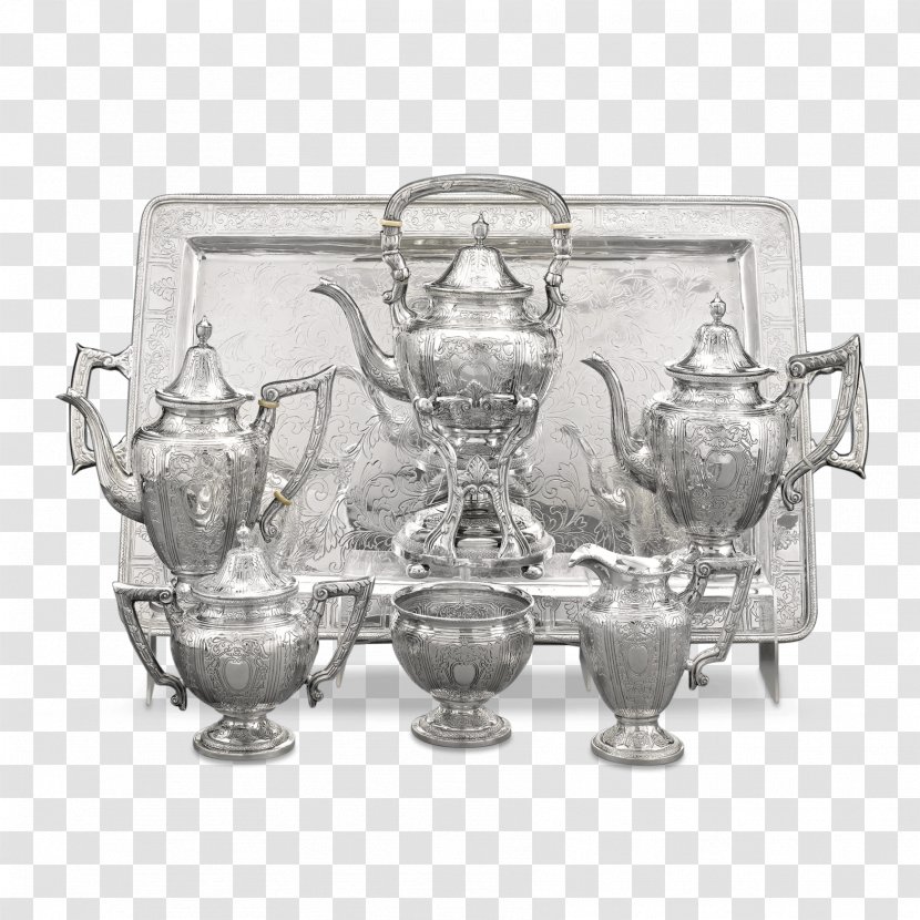 Silver Tea And Coffee Service Chinese Export - Dishware Transparent PNG