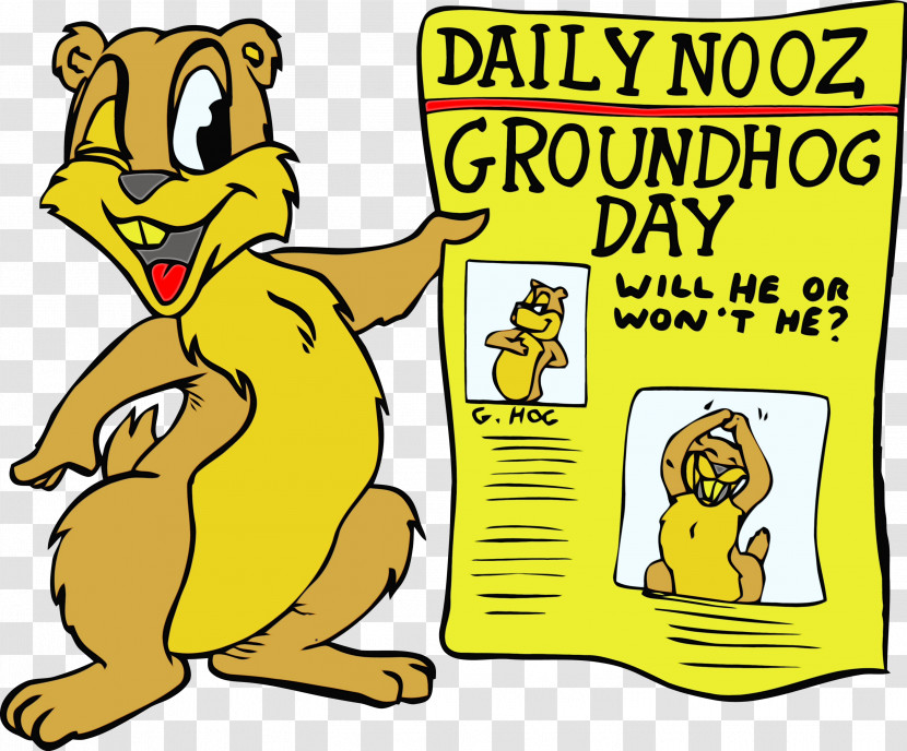 Cartoon Yellow Animal Figure Humour Transparent PNG