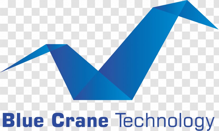 Crane Origami Logo Test Automation - Management - Blue Technology Transparent PNG
