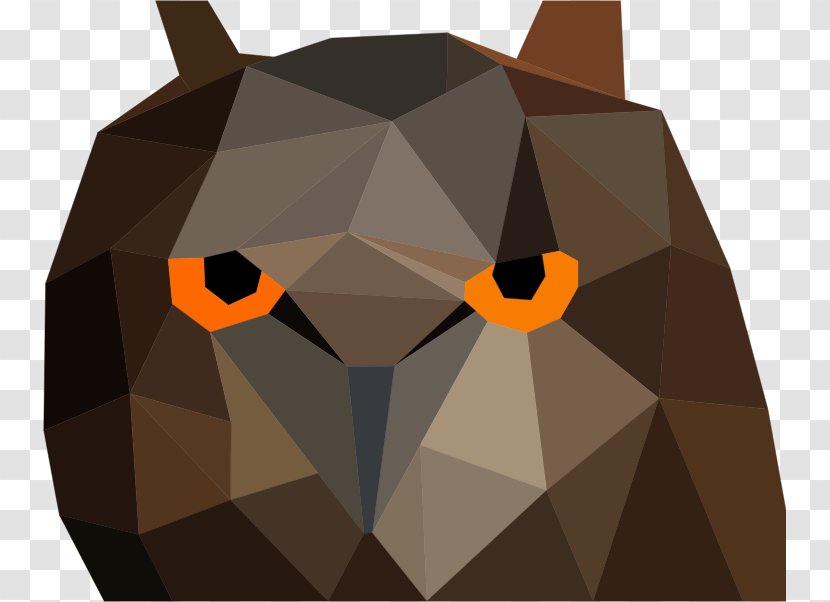 Owl Bird Low Poly Clip Art - Carnivoran Transparent PNG