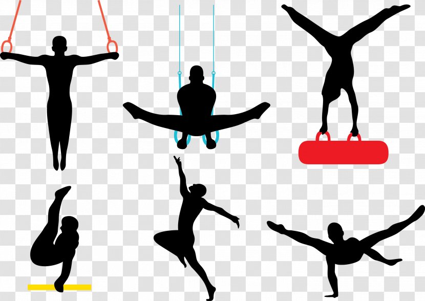 Artistic Gymnastics Silhouette Female - Performing Arts - Vector Transparent PNG