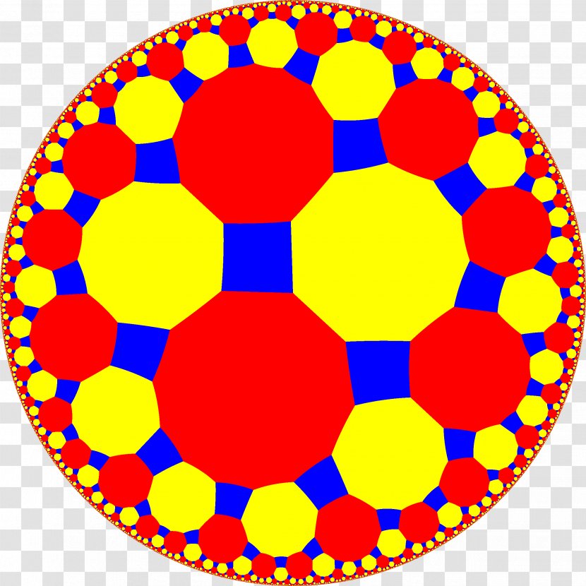 Tessellation Geometry Truncated Square Tiling Uniform Tilings In Hyperbolic Plane Euclidean By Convex Regular Polygons - Area Transparent PNG