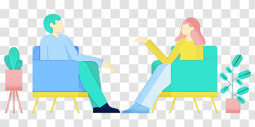 Clip Art Conversation Line Sitting Sharing - Gesture Interaction Transparent PNG