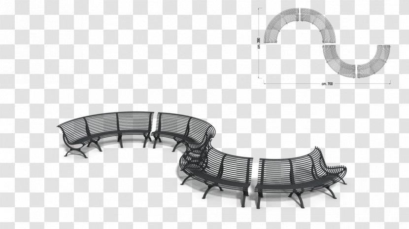 Concave Set Bench Curve Function Street Furniture - Seat Transparent PNG