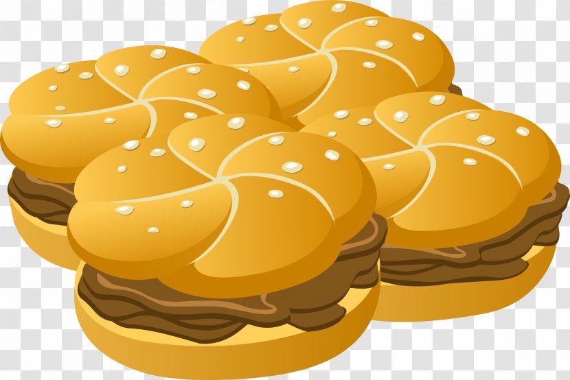 Hamburger Cheeseburger Barbecue Grill Fast Food Bun - Small Bread - Bagel Transparent PNG