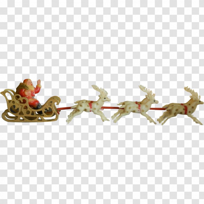 Reindeer Santa Claus Sled Christmas Decoration Dollhouse - S - Fly Transparent PNG