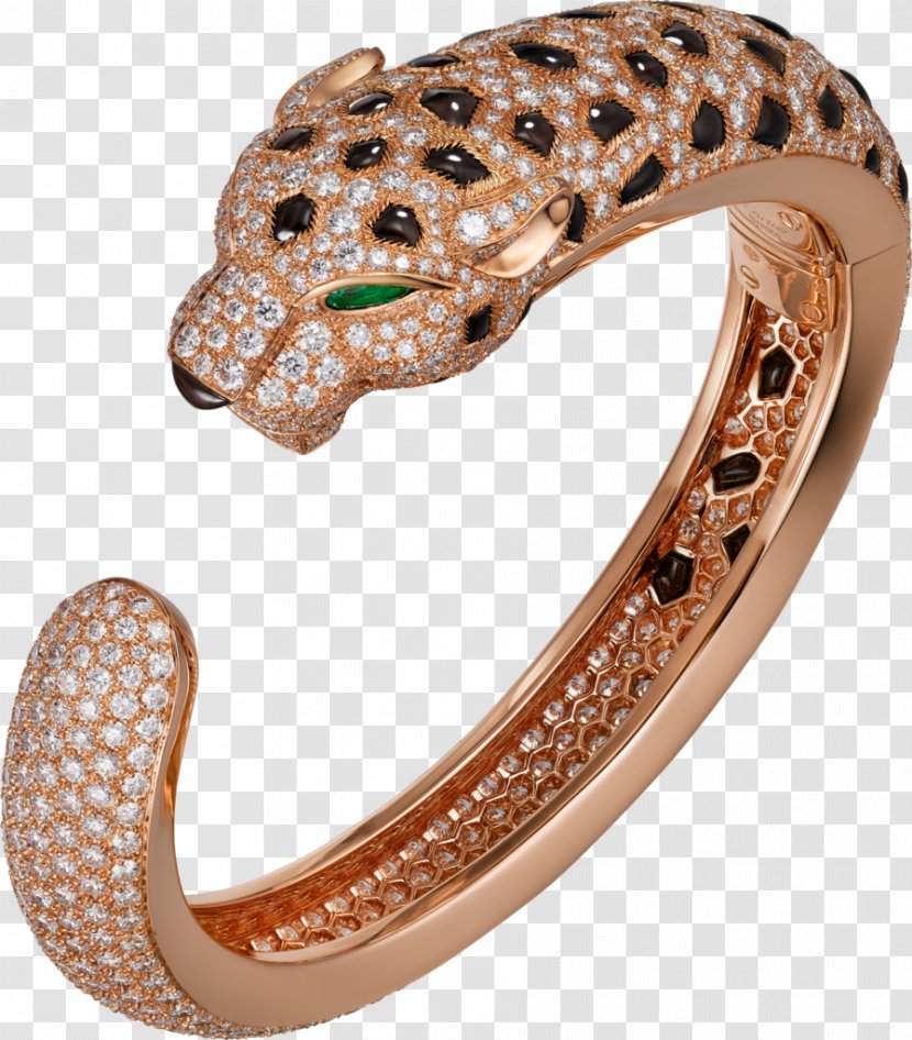 Cartier Bracelet Tsavorite Gold Bangle - Emerald Transparent PNG