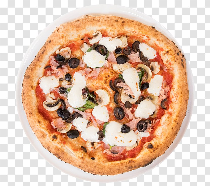California-style Pizza Sicilian Neapolitan Thookuchatti - Italian Food - Margherita Top View Transparent PNG