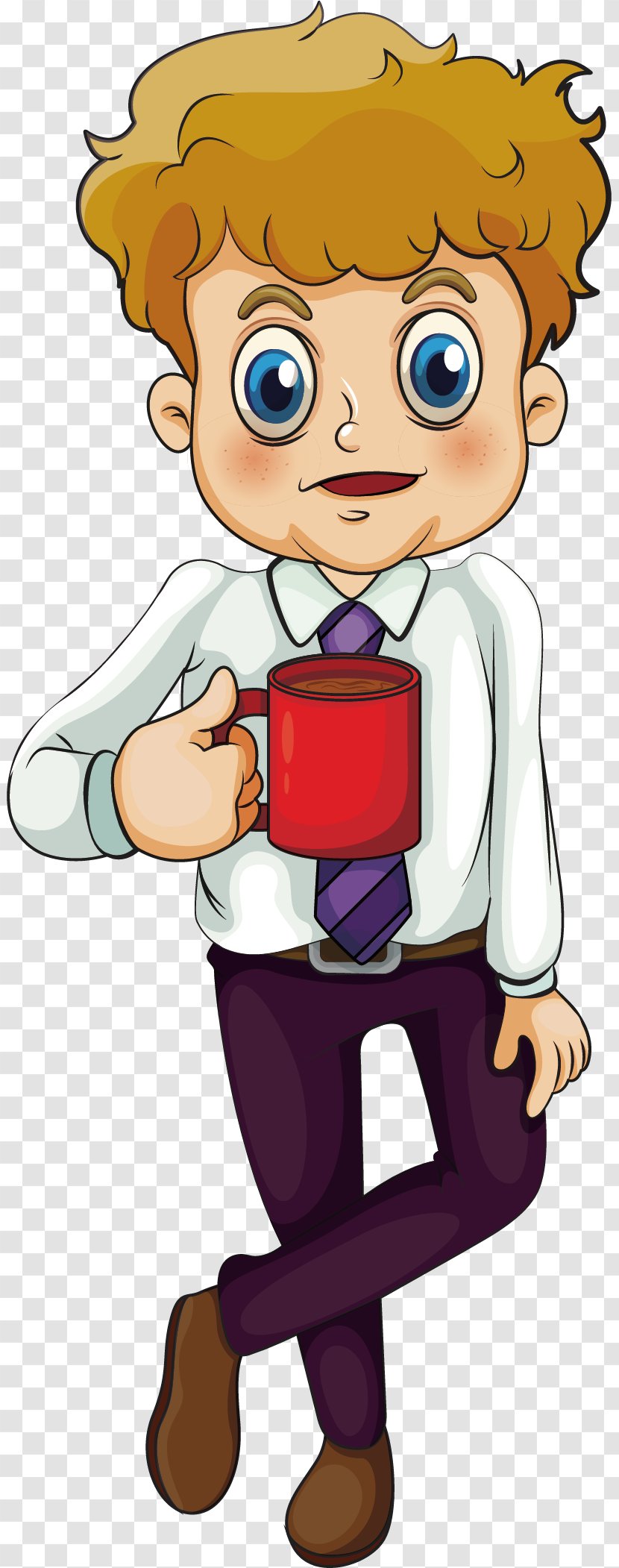 Coffee Tea Drink Illustration - Cartoon - Man Transparent PNG