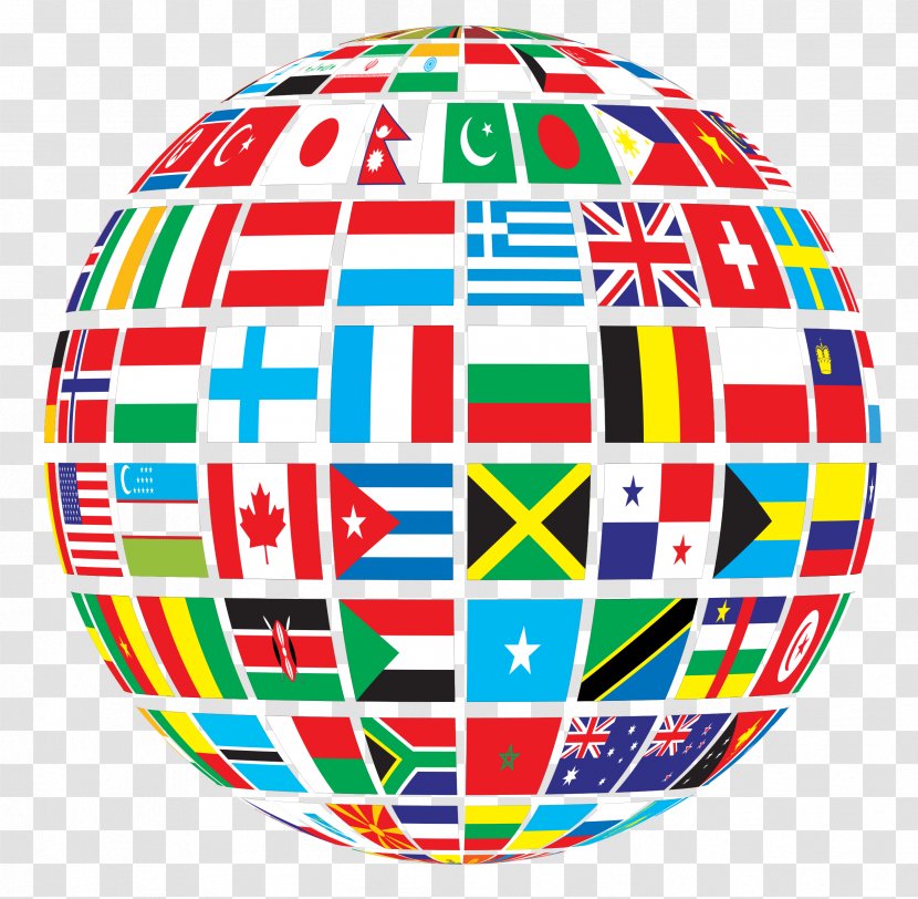 Globe Flags Of The World Clip Art - Map - WORLD Transparent PNG