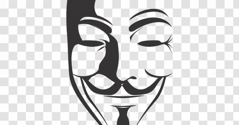 Guy Fawkes Mask V For Vendetta Clip Art - Cartoon Transparent PNG