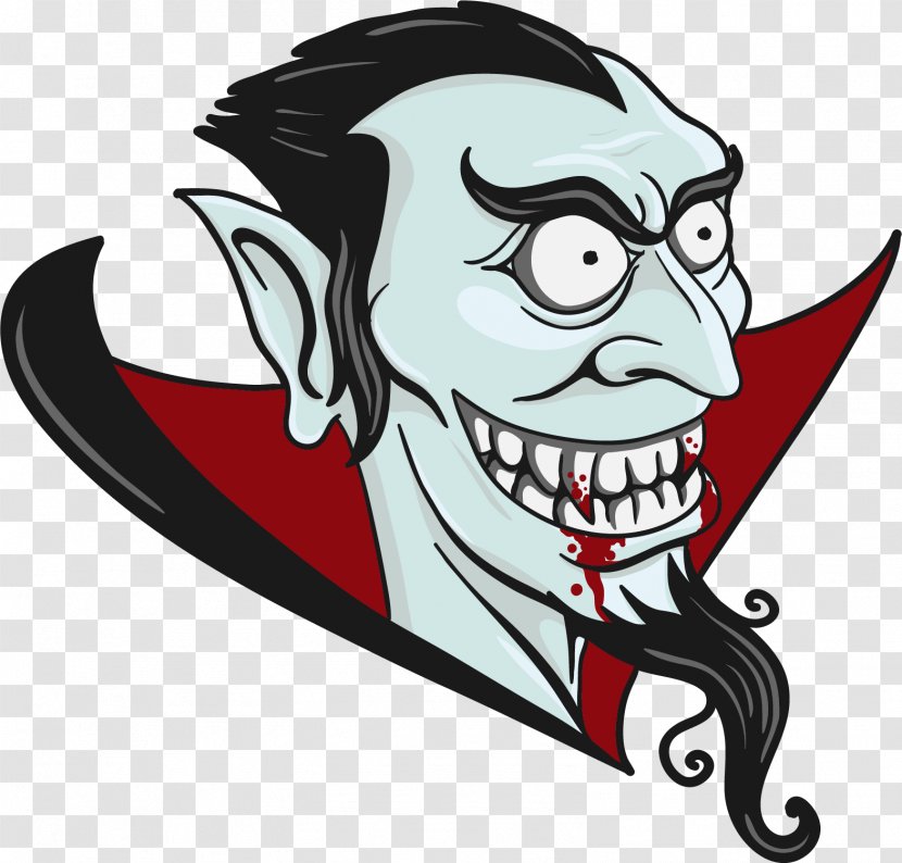 Vampire - Human Head - Vector Picture Transparent PNG