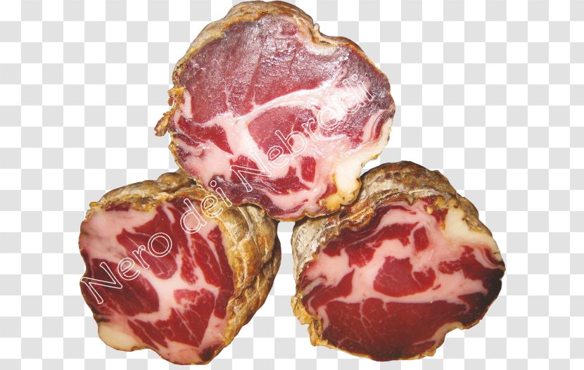 Capocollo Nebrodi Nero Siciliano Prosciutto Ham - Pork Transparent PNG