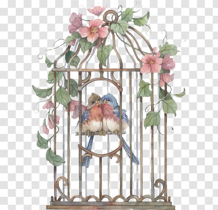 Birdcage Icon - Flower Arranging - Hand-painted Cage Transparent PNG