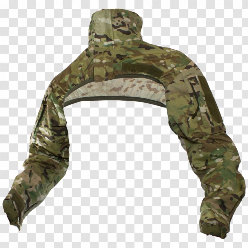 Hoodie T-shirt Military Camouflage MultiCam Shrug - Multicam Transparent PNG