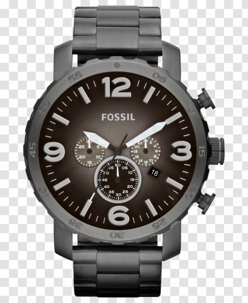 Analog Watch Fossil Group Chronograph Leather - Buckle Transparent PNG