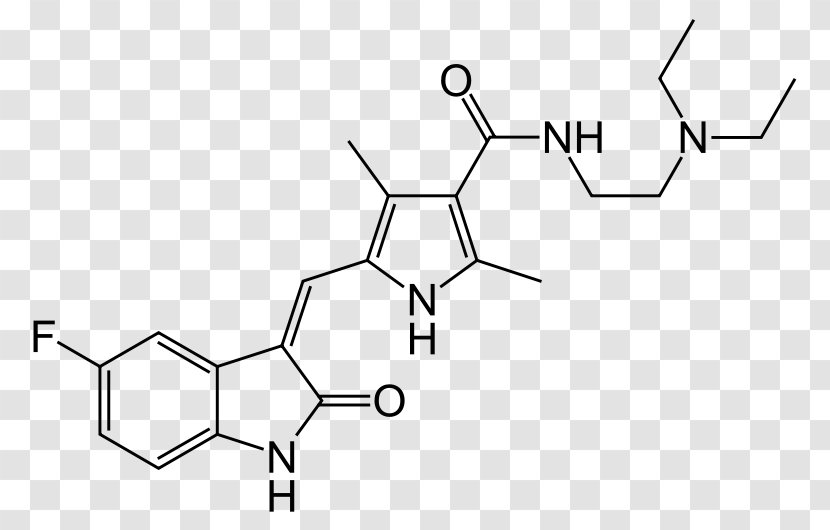 Sunitinib Malate Toceranib Renal Cell Carcinoma Therapy - Cancer - Chemical Formula Transparent PNG