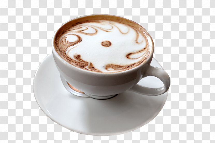 White Coffee Latte Cafe Cup - Teacup Transparent PNG