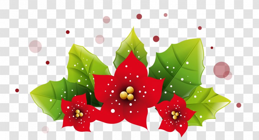 Christmas Ornament Leaf - Poinsetta Decoration Picture Transparent PNG