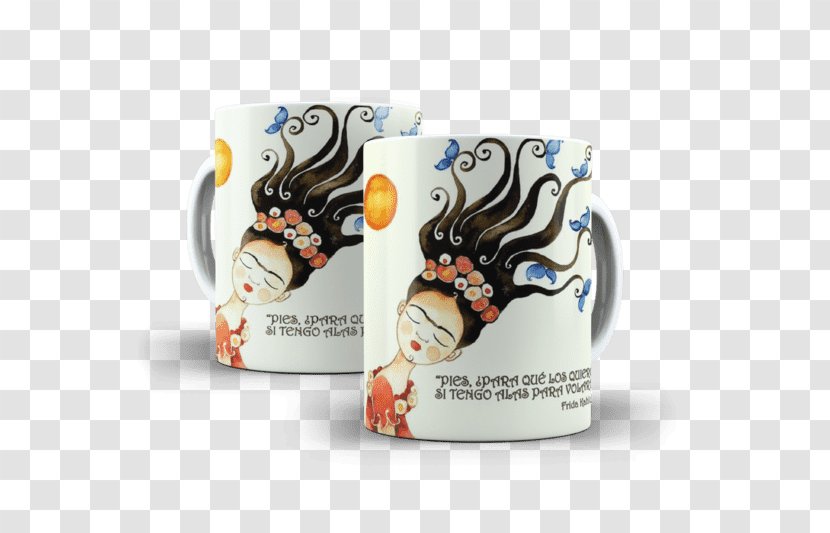 Mug Porcelain Ceramic Sublimation - Frida Kahlo Transparent PNG