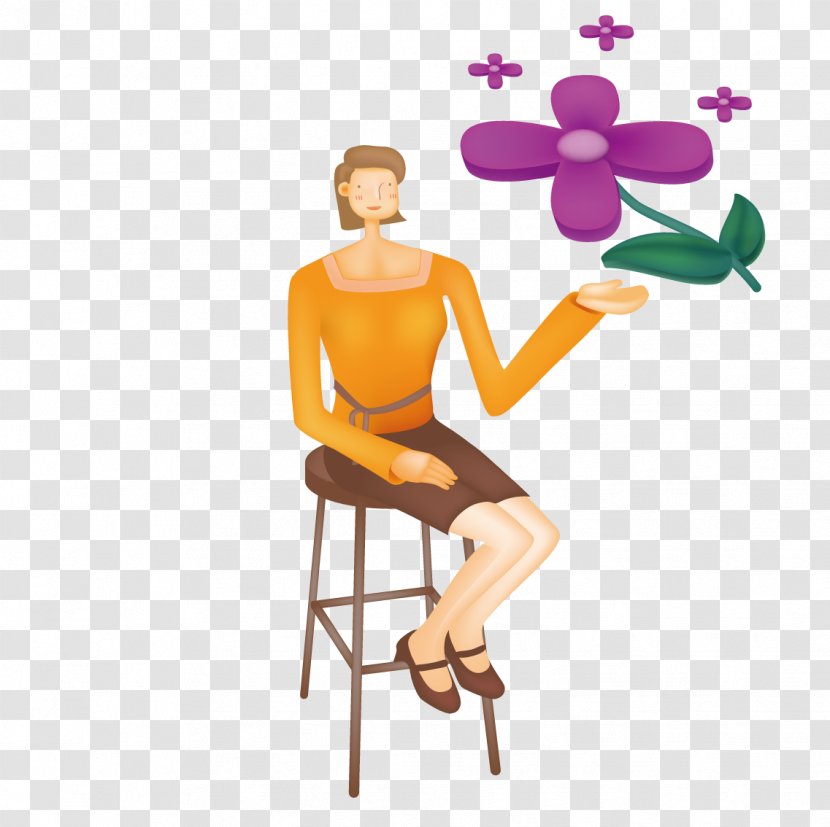 Flower Woman Clip Art - Tree - Satisfy Flowers Transparent PNG