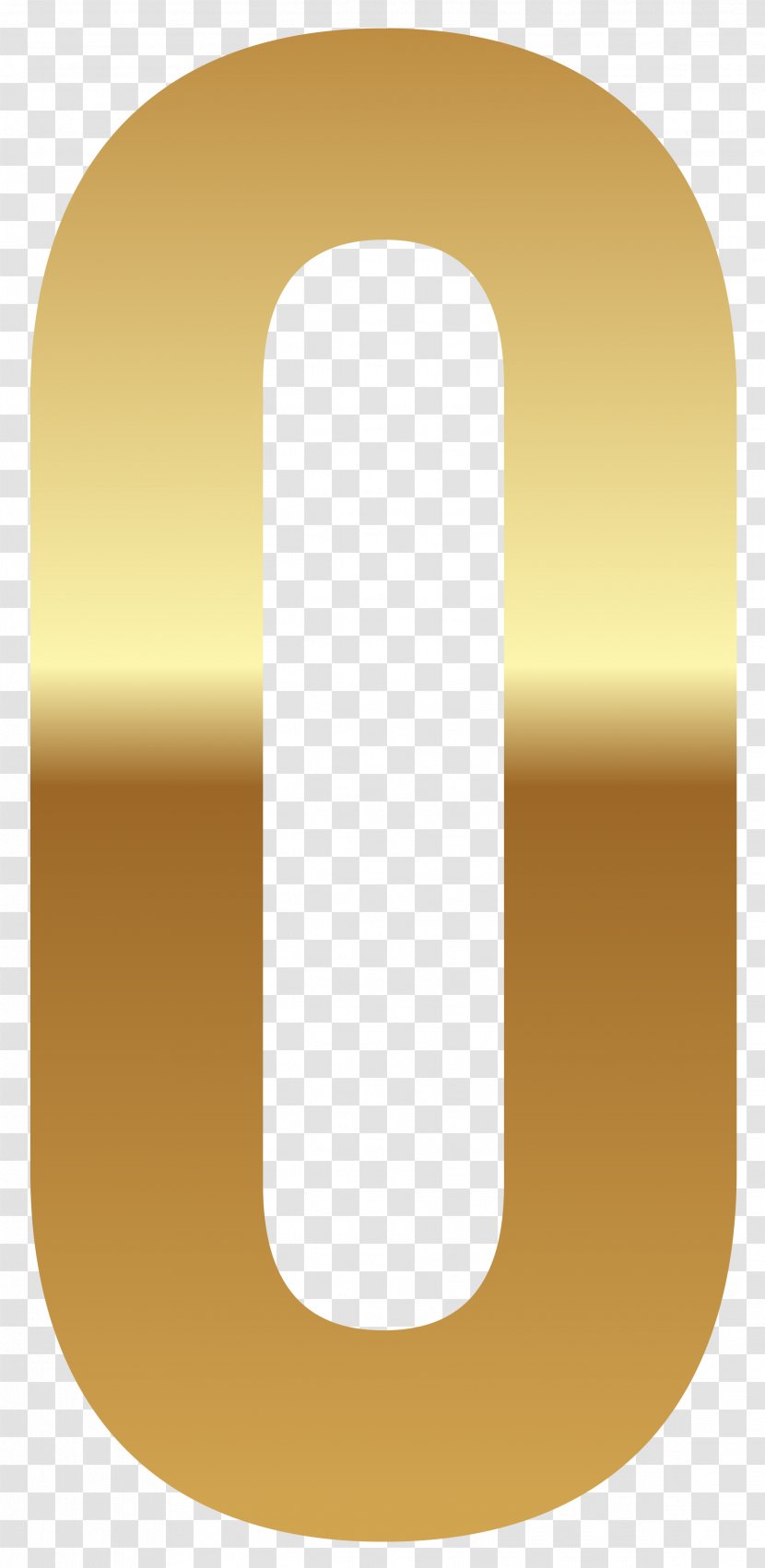 Icon - Yellow - Golden Number Zero Clipart Image Transparent PNG