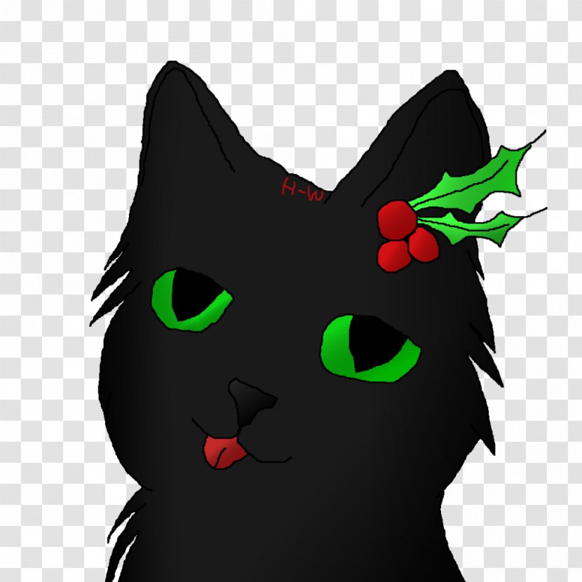 Whiskers Cat Snout Clip Art - Fictional Character - Holly Leaf Transparent PNG