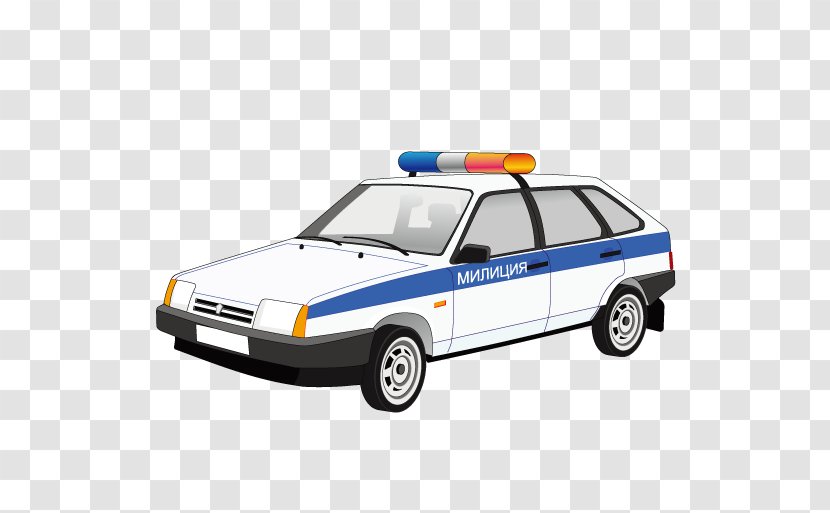 Police Car VAZ-2106 - 2017 Painted White Transparent PNG