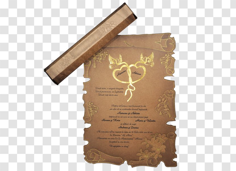 Wedding Invitation Convite Papyrus Reception - Scroll Transparent PNG