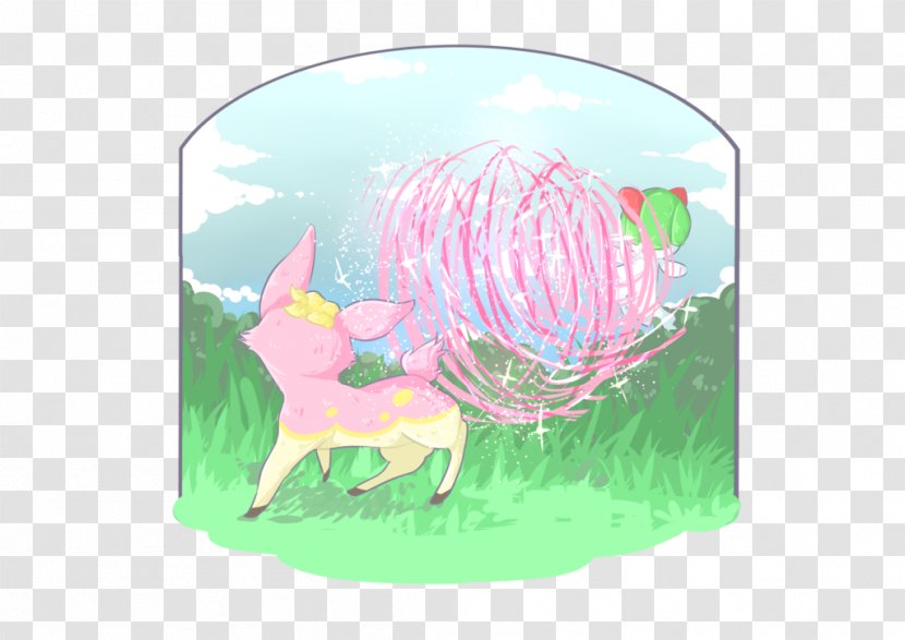 Unicorn Cartoon Green Legendary Creature - Pink - Dynamic Fashion Color Shading Background Transparent PNG