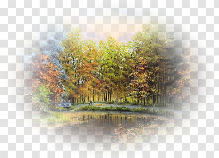 Landscape Painting Autumn Painter - Mist Transparent PNG